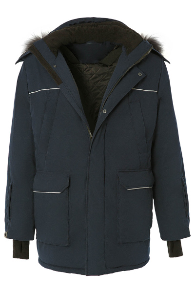 Куртка Домбай утепленная т.синяя, тк.Берген