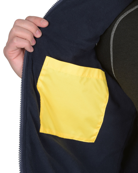 Жилет ЕВРОПА удлиненный (на подкладке флис синий) желтый