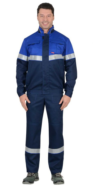 Костюм "НАВИГАТОР" куртка, п/к, синий с васильковым
