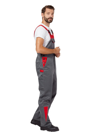 Костюм рабочий мужской летний "Страйк 2", куртка, п/к, цвет серый/красный