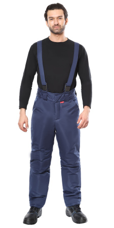 Костюм "КОМФОРТ" зимний, куртка, брюки, синий с чёрным
