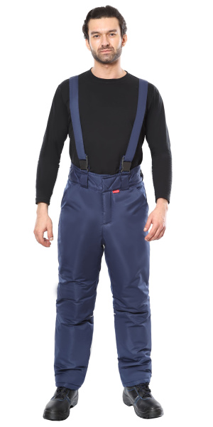 Костюм "КОМФОРТ" зимний, куртка, брюки, синий с чёрным