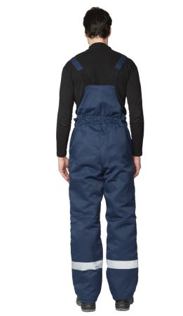 Костюм мужской утеплённый "Коммунальщик" тёмно-синий/оранжевый, куртка + п/к