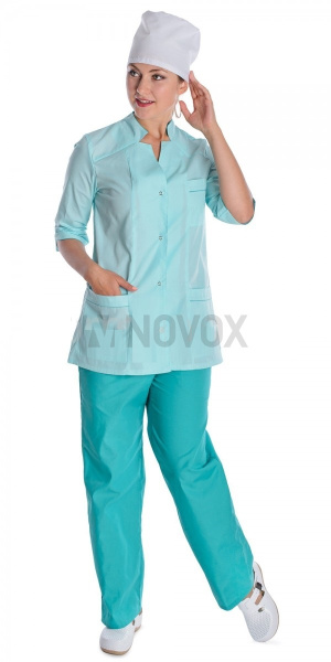 Костюм "Соната" женский, светло-бирюзовый + темно-бирюзовый