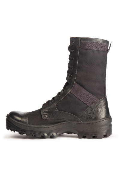 Ботинки БУТЕКС ОХРАННИКА с высокими берцами комбинированные натуральная кожа/Оксфорд мод 35 черные