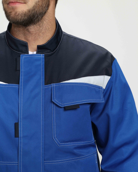 Костюм Строй-2 CH МВО (тк.Смесовая,280) п/к, васильковый/т.синий