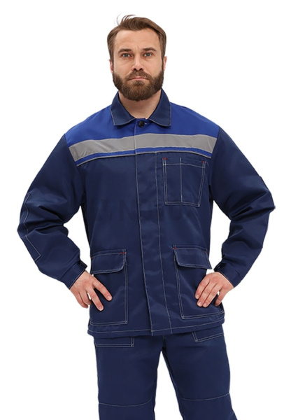 Костюм "УДАРНИК" куртка, брюки Т.СИНИЙ/ВАСИЛЁК