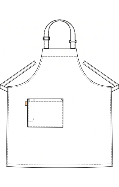 Фартук HORECA (ХОРЕКА) с нагрудником MixColor black (черно-белая полоска)