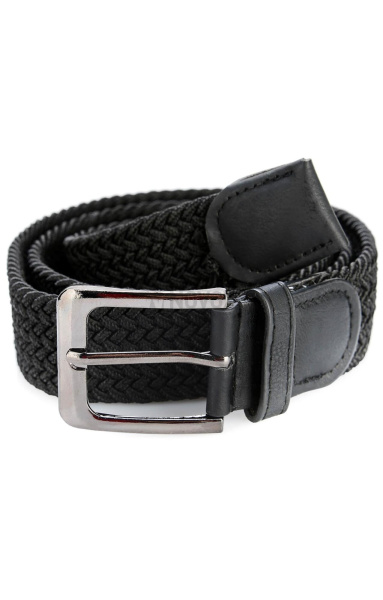 Ремень плетёный (резинка) цвет black (черный)