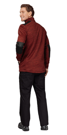 Куртка "Валма" трикотажная красный меланж/чёрный