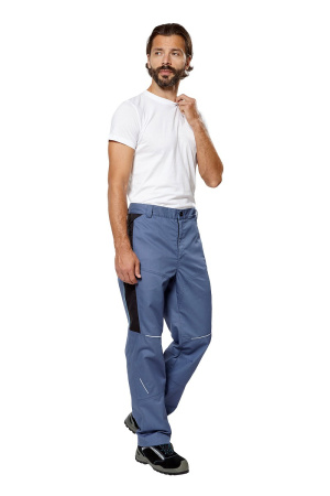 Костюм рабочий мужской летний "Кранц", куртка, брюки, цвет маренго/черный/голубой