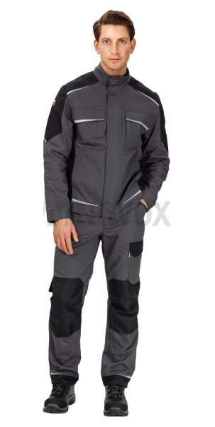 Куртка мужская "Сюрвейер" тёмно-серый/чёрный