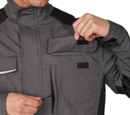 Куртка мужская "Сюрвейер" тёмно-серый/чёрный