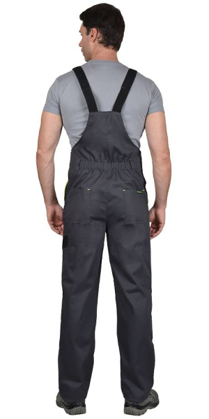 Костюм "Ховард-Мастер" куртка (чз), п/к, .серый, черный с лимонной отделкой