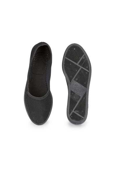 Тапочки женские "Классика", вельвет, ПВХ, цвет черный