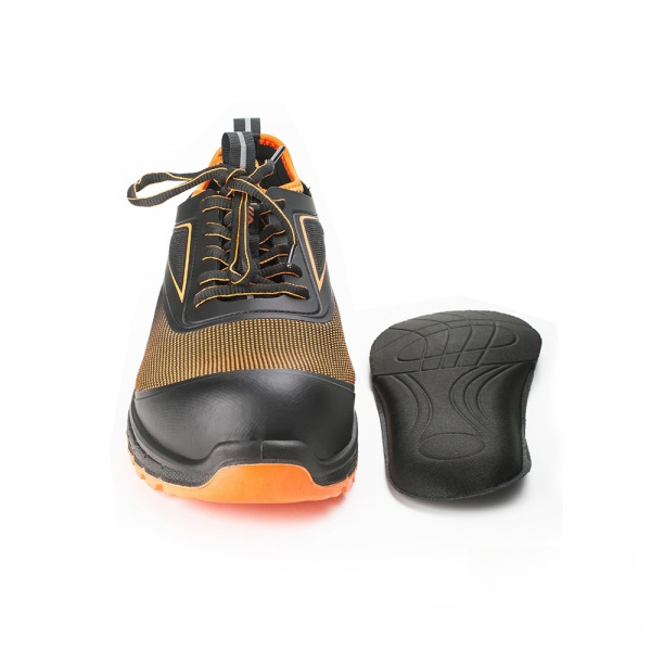 Ботинки (кроссовки) "Б-М13" с подошвой ПУ/ТПУ и КП черные/оранжевые