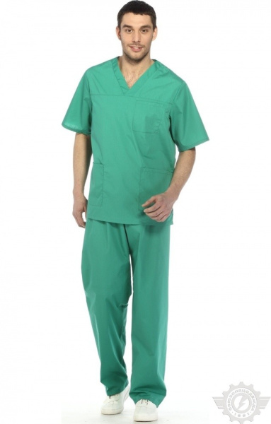 Костюм медицинский мужской "Спец" зеленый