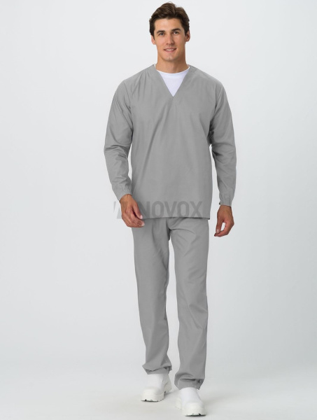 Костюм мужской ХАССП-База (тк.ТиСи,120), серый