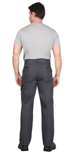 Брюки "ХОВАРД" т. серый с черным, лимонная отделка