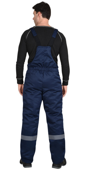 Костюм зимний "Рост-Норд"-2 куртка, п/к, т.синий с васильковым и 2 СОП 50 мм, тк. Гретта