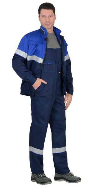 Костюм "НАВИГАТОР" куртка, п/к, синий с васильковым