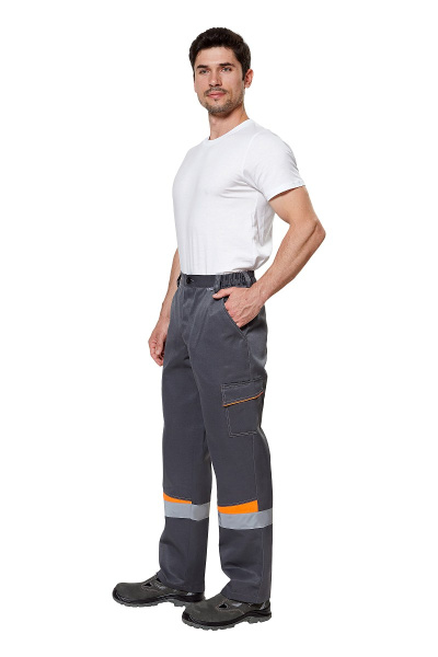 Костюм "Комфорт 1", куртка, брюки, цвет оранжевый/серый