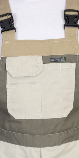 Полукомбинезон "КАСПИЙ", молочный с оливой и песочным и СОП тк.Rodos