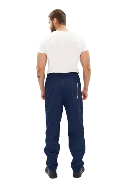 Костюм мужской "Оптимальный" летний, куртка, брюки, т.синий/серый