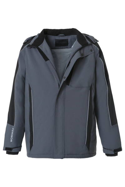 Куртка ВОРКМАКС (WORKMAX) РИПСТОП утепленная т.серая/черная