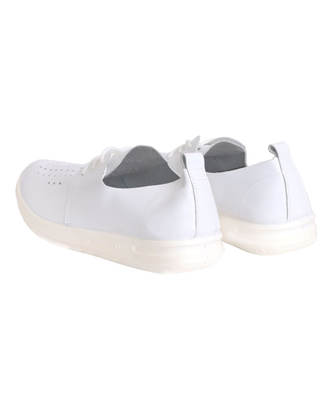 Полуботинки с перфорацией белые, ПУ 