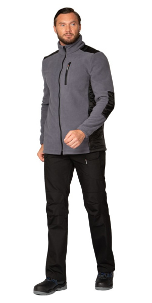 Куртка "Кеми" флисовая без капюшона тёмно-серая