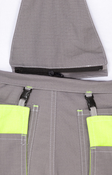 Костюм "Прогресс" , куртка, брюки, темно-серый светло-серый с лимонным