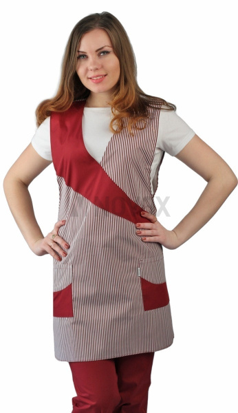 Комплект женский "София" бело-бордовый