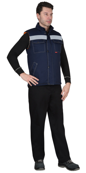 Жилет утепленный "ОРИОН" тёмно-синий, на подкладке, СОП