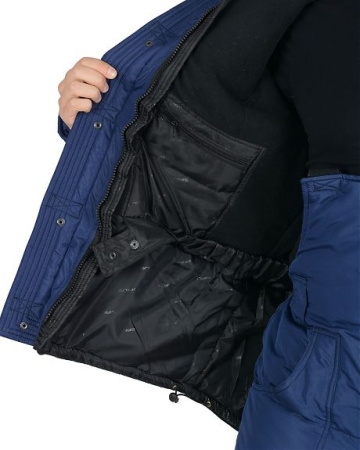 Костюм зимний "БЕРКУТ"-ЛЮКС, куртка, п/к, т.синий/черный, тк. Таслан