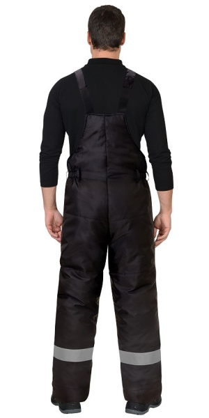 Костюм зимний "НОРД ДВ", куртка, п/к, черный/красный, СОП