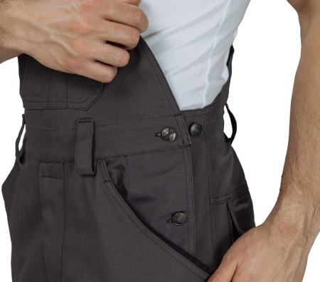 Полукомбинезон мужской "Сюрвейер" тёмно-серый/чёрный