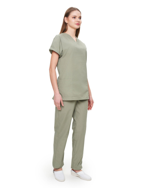 Костюм женский "Эрла" зеленый воск