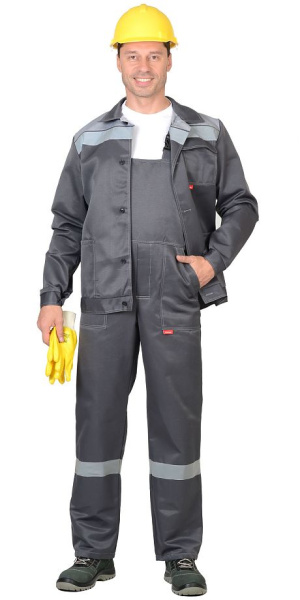 Костюм "Сити" : куртка .,п/к т.серый со св. серым СОП 50 мм