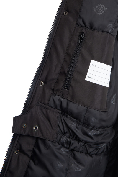 Куртка Марс утепленная черная красная