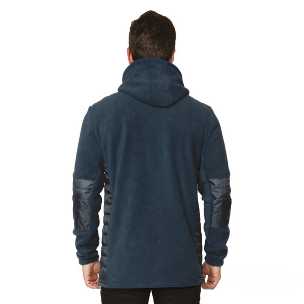 Куртка "Кеми" флисовая с капюшоном тёмно-синяя