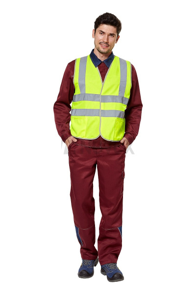 Жилет сигнальный с 4 СОП цвет лимон