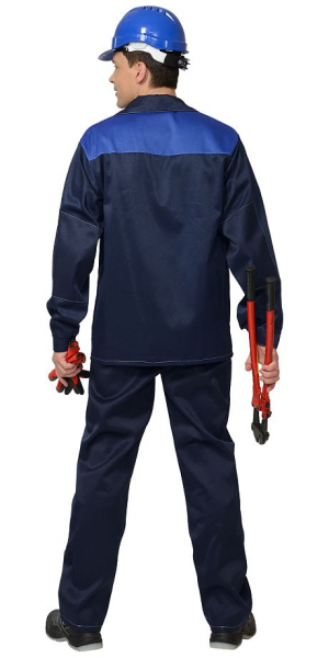 Костюм "АСПЕКТ/СТАНДАРТ" куртка, брюки т.синий с васильковым