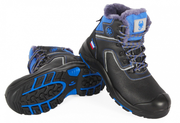 Ботинки высокие Скорпион (арт.1801.1ПК), нат.мех, КП, ПУ/Нитрил 