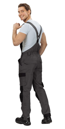 Полукомбинезон мужской "Сюрвейер" тёмно-серый/чёрный