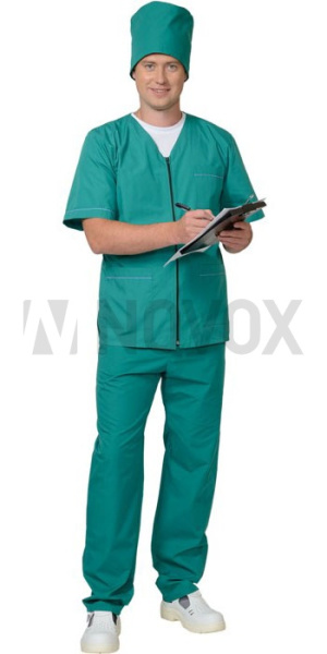 Костюм универсальный на "молнии" зелёный