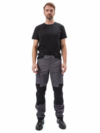 Костюм "ГОРОД" куртка/брюки, цвет: Т.СЕРЫЙ/ЧЕРНЫЙ