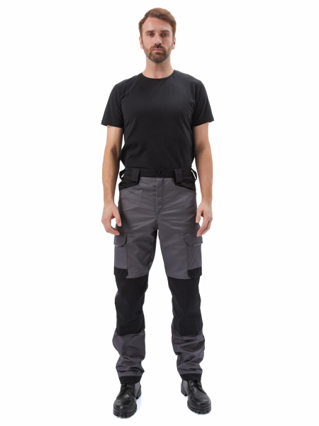 Костюм "ГОРОД" куртка/брюки, цвет: Т.СЕРЫЙ/ЧЕРНЫЙ