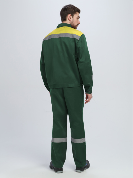 Костюм "Лигор-1" СОП (тк.Смесовая,210) брюки, зеленый/желтый